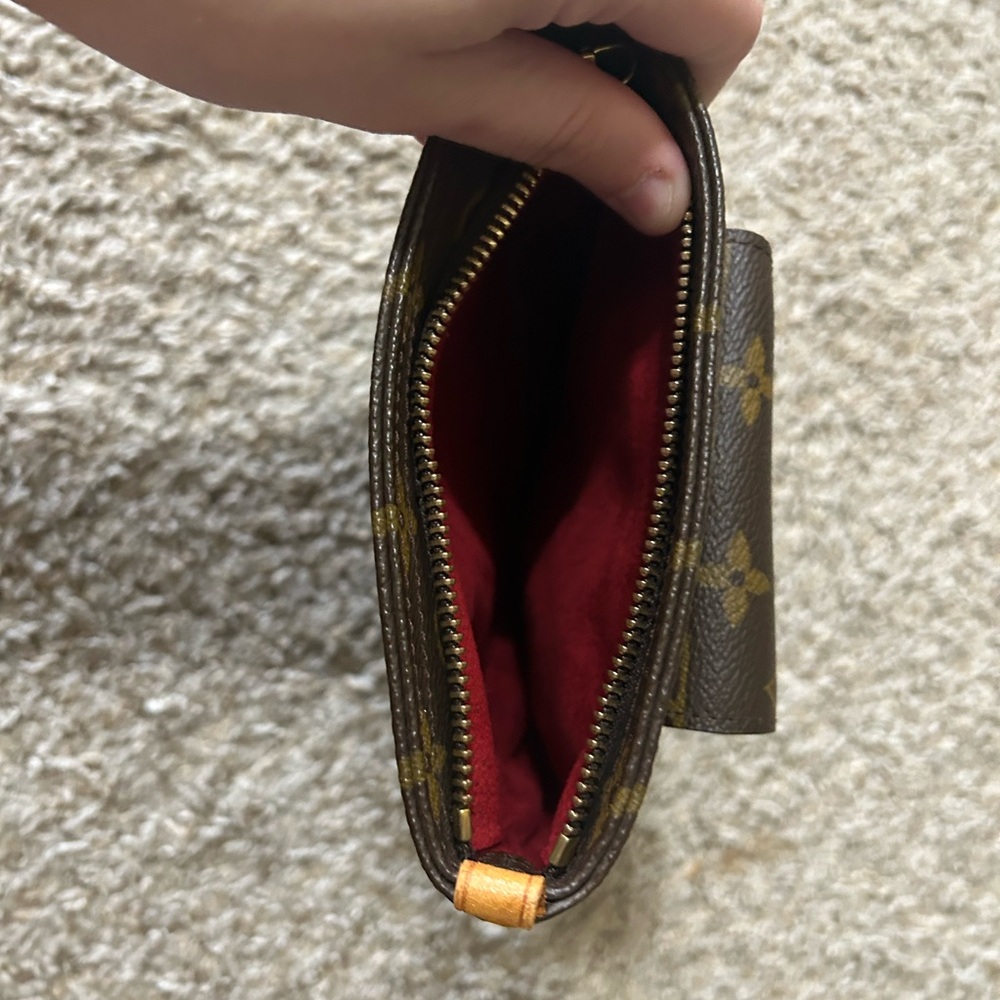 Authentic Louis Vuitton Partition Bag Monogram Pouch Canvas Classic Clutch Red - Picture 7 of 15